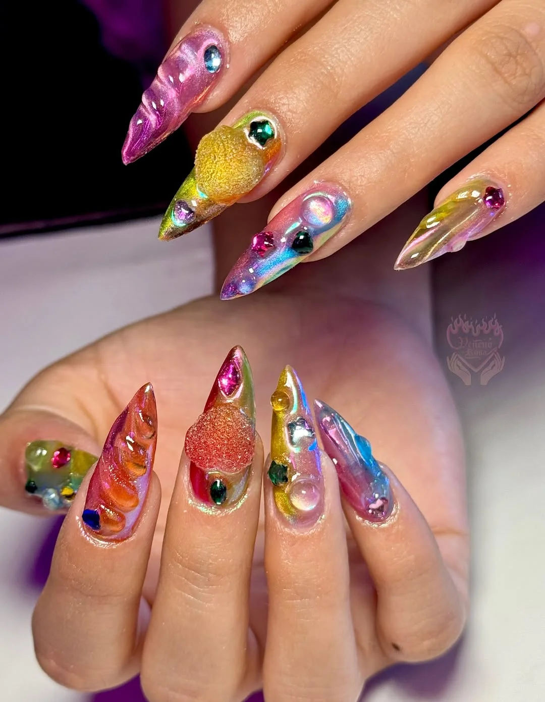 June Nail Colors ideas Maximalist Jewel Nails For Girls Who Never Want Subtle