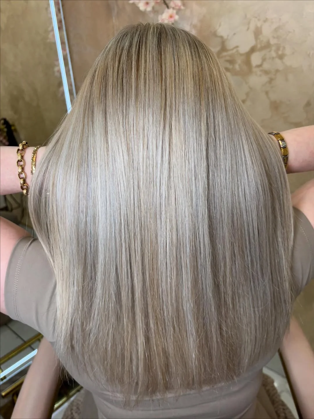 light summer ash blonde hair color 2026 Smoky Beige Ash Blonde With Satin Straight Finish