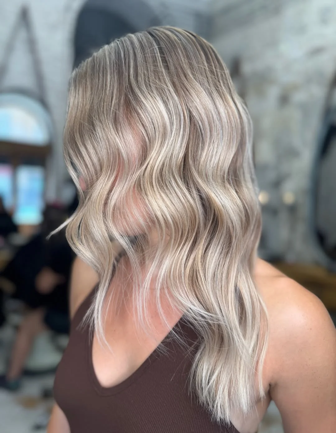 light summer ash blonde hair color 2026 Beachy Mushroom Ash Waves With Dimensional Ribbons