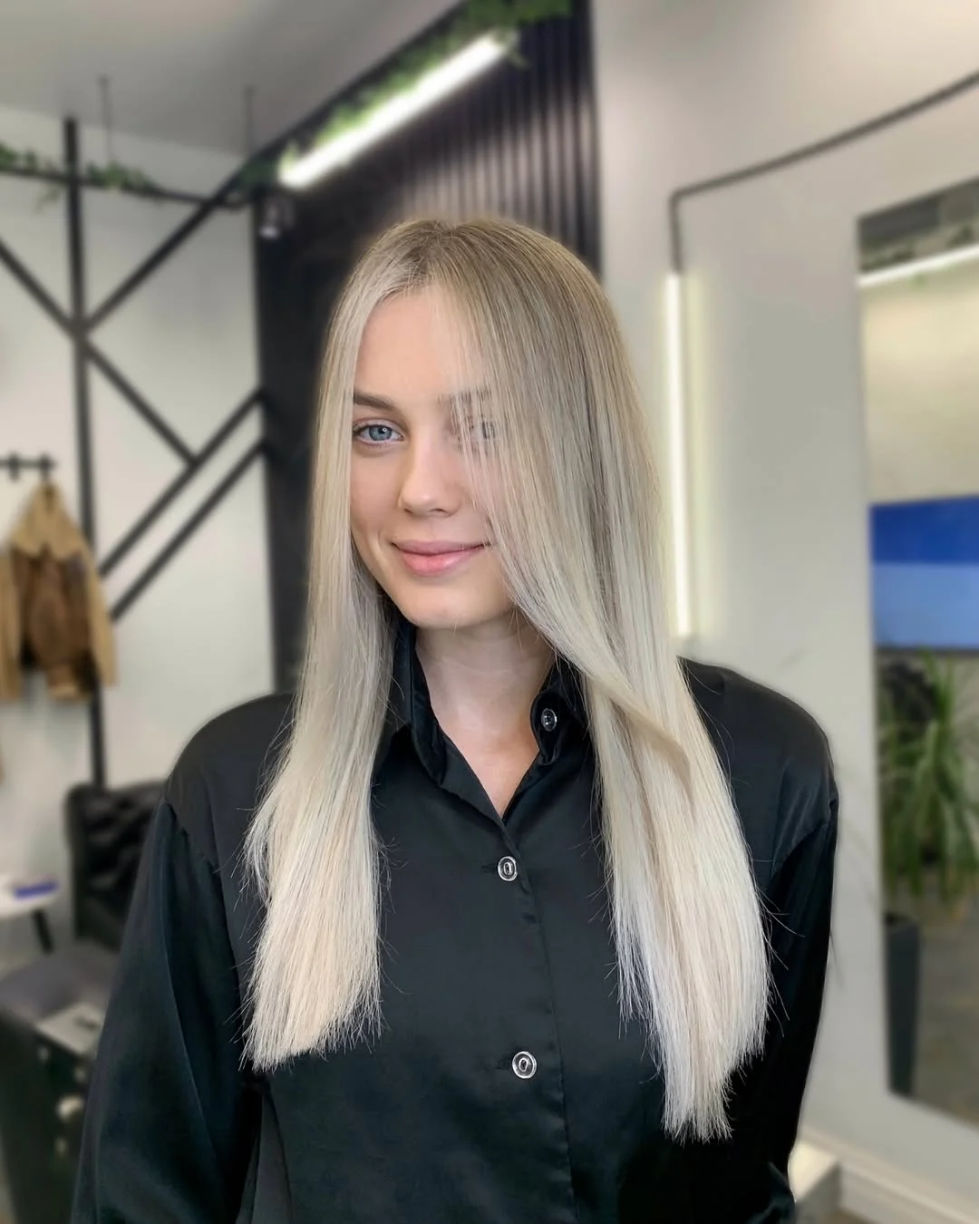 light summer ash blonde hair color 2026 Classic Cream Ash Blonde With Sleek Minimal Styling