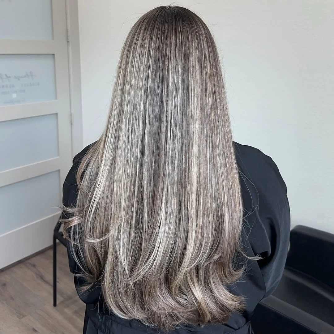 light summer ash blonde hair color 2026 Glossy Mushroom Ash Blonde With Seamless Length
