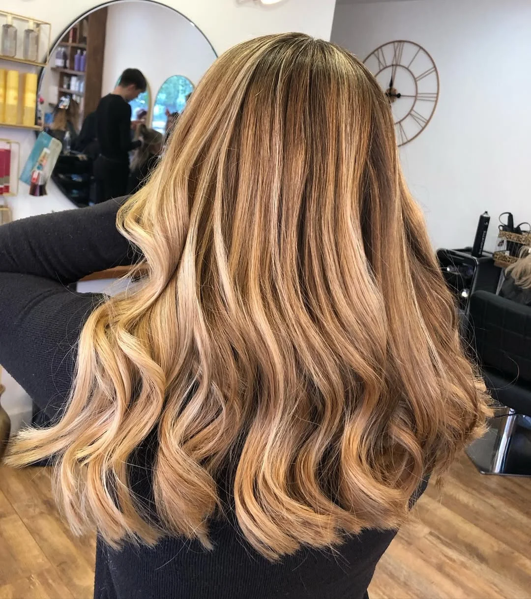 light summer honey blonde hair color 2026 Dimensional Honey Ribbons with Soft Defined Waves