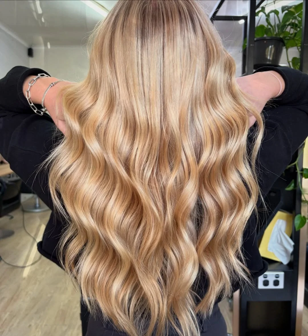 light summer honey blonde hair color 2026 Golden Honey Length with Fluid Summer Waves