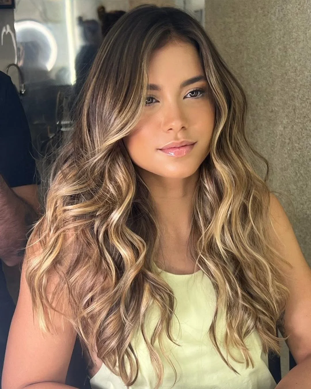 light summer honey blonde hair color 2026 Face-Framing Honey Waves with Luminous Contrast