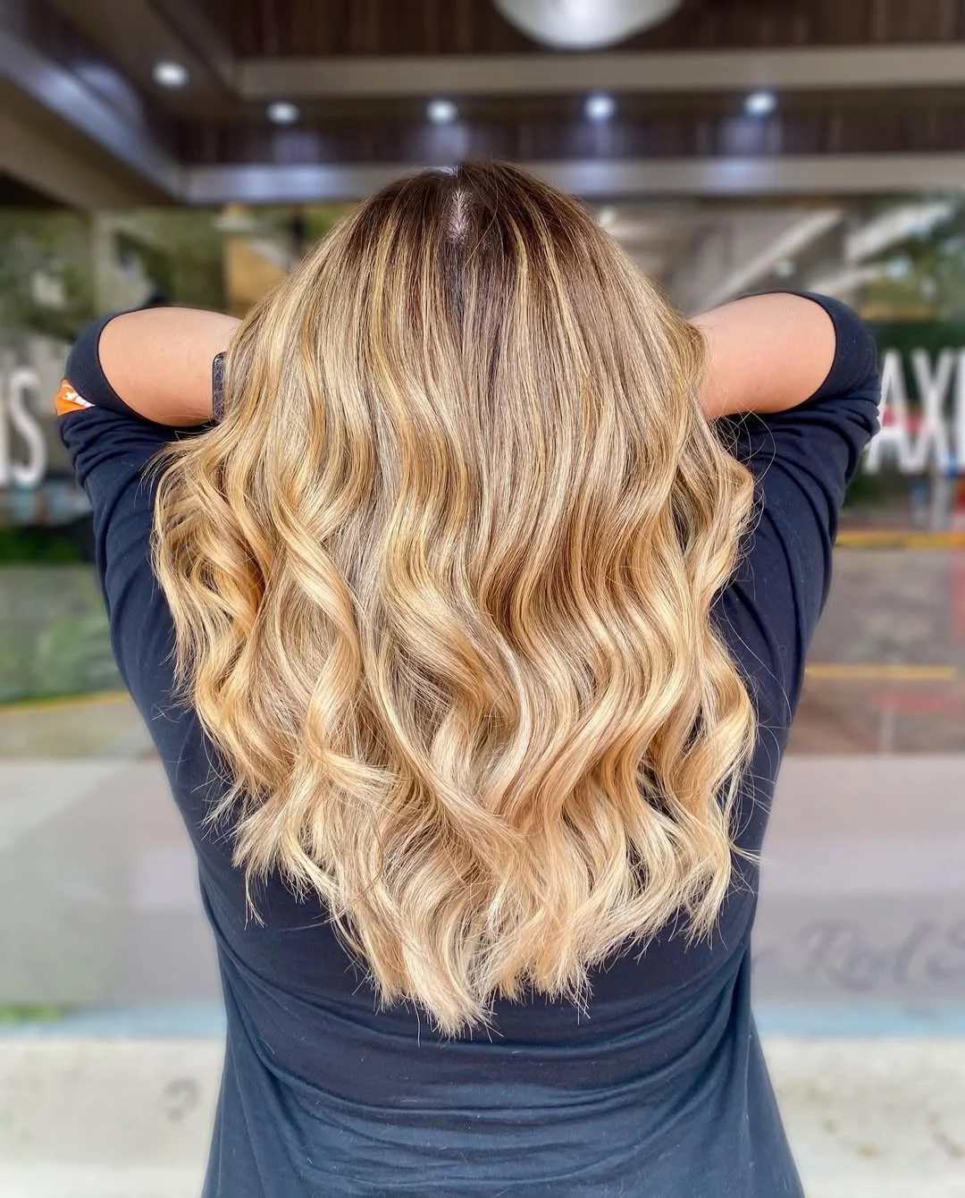light summer honey blonde hair color 2026 Sunlit Honey Waves with Soft Root Blend