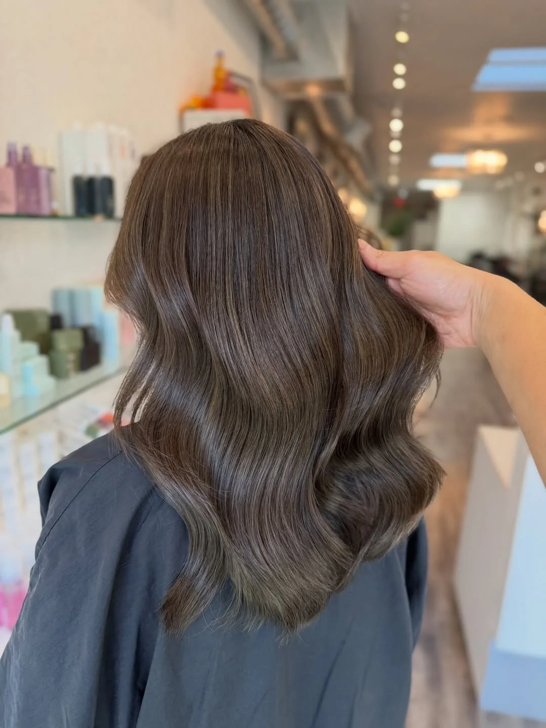 lived-in summer ash brown hair color 2026 Silky Ash Brunette With Soft Espresso Depth