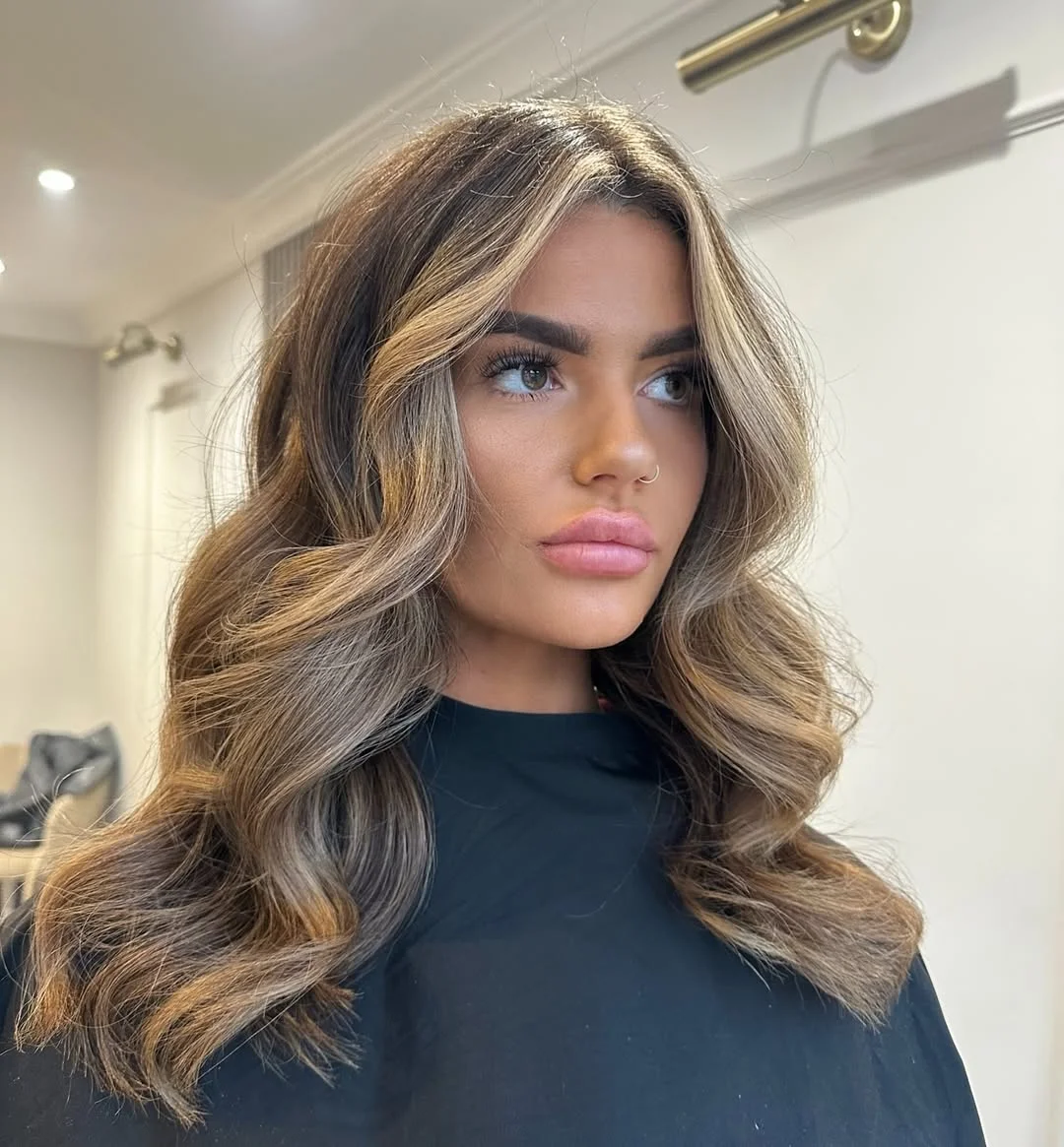 lived-in summer ash brown hair color 2026 Golden Ash Contour Balayage for Summer Glow