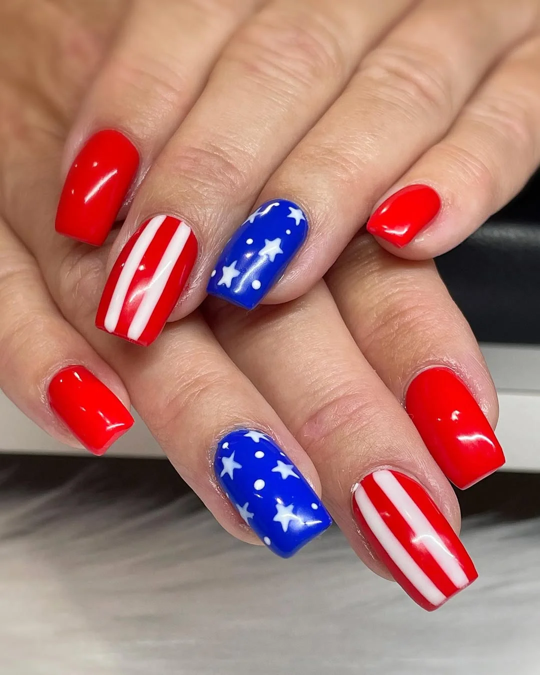 patriotic nails 2026 Bold Flag-Inspired Graphics for Maximum Holiday Impact