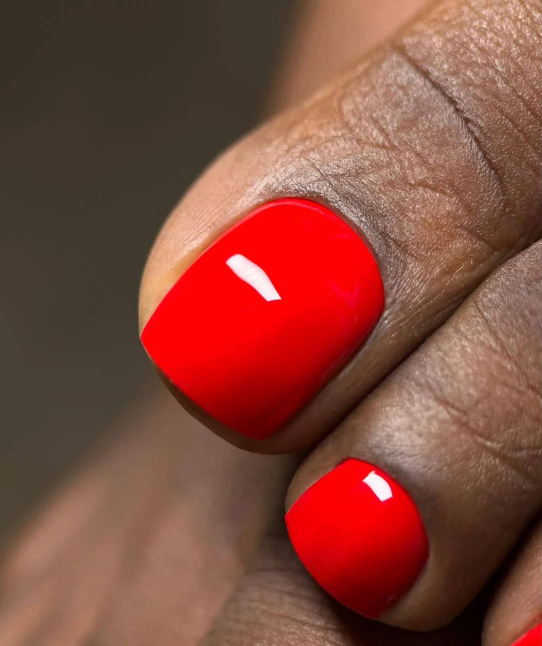 pedicure ideas - summer trends 2026 Electric Coral Red Toes for Hot Summer Days