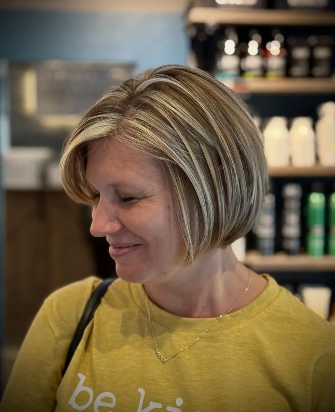 refined summer haircuts for women over 60 2026 Classic Blonde Bob With Side Swept Softness