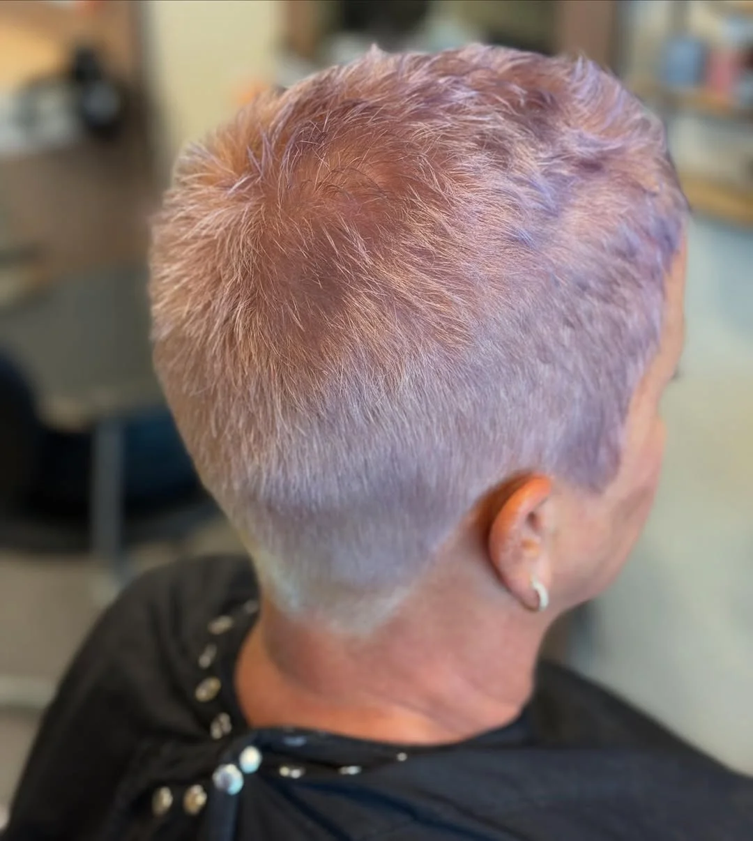 refined summer haircuts for women over 60 2026 Ultra Short Silver Crop With Modern Minimalism