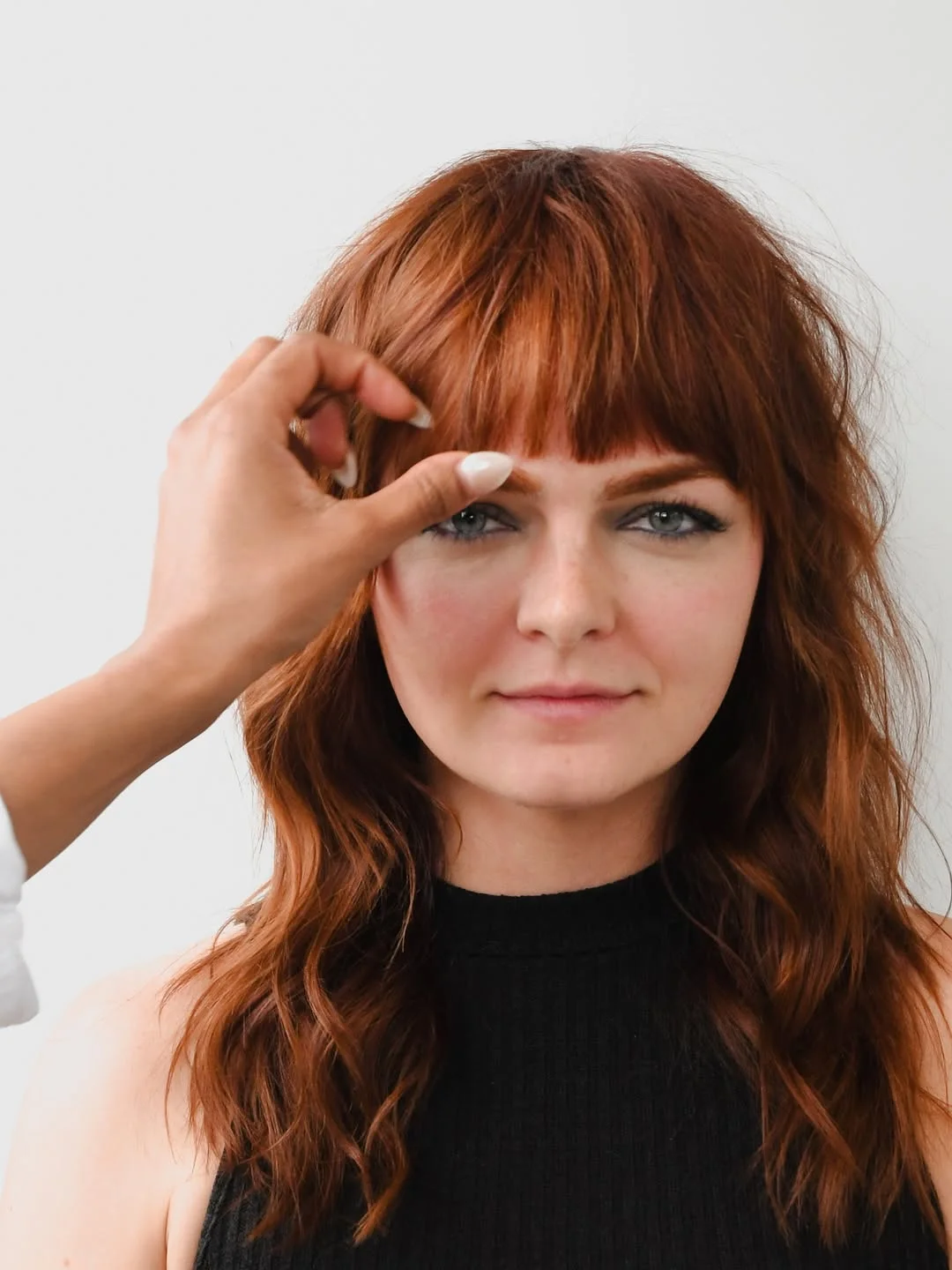 salon summer haircuts with bangs 2026 Copper Shag Energy With Soft Micro Fringe