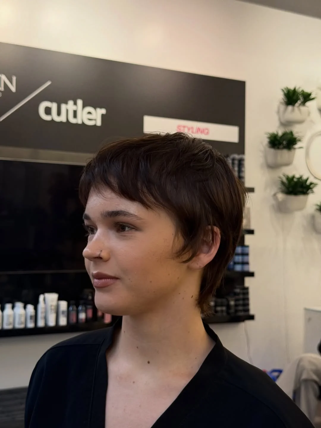 salon summer pixie haircuts 2026 Soft Brunette Pixie Wolf Cut With Airy Texture
