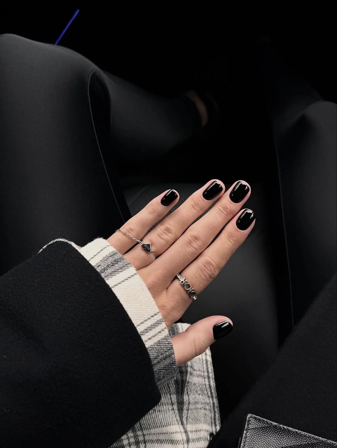 short gel nails summer 2026 Short Black Gel Nails With a Cool Minimalist Edge
