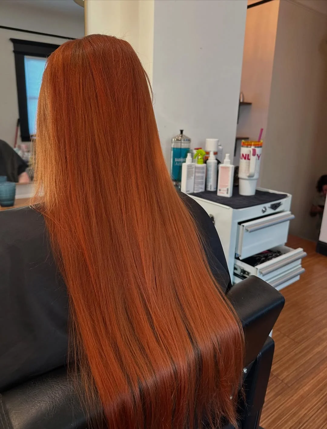 soft summer cowgirl copper hair color 2026 Sleek Burnished Copper Length with Glass Shine