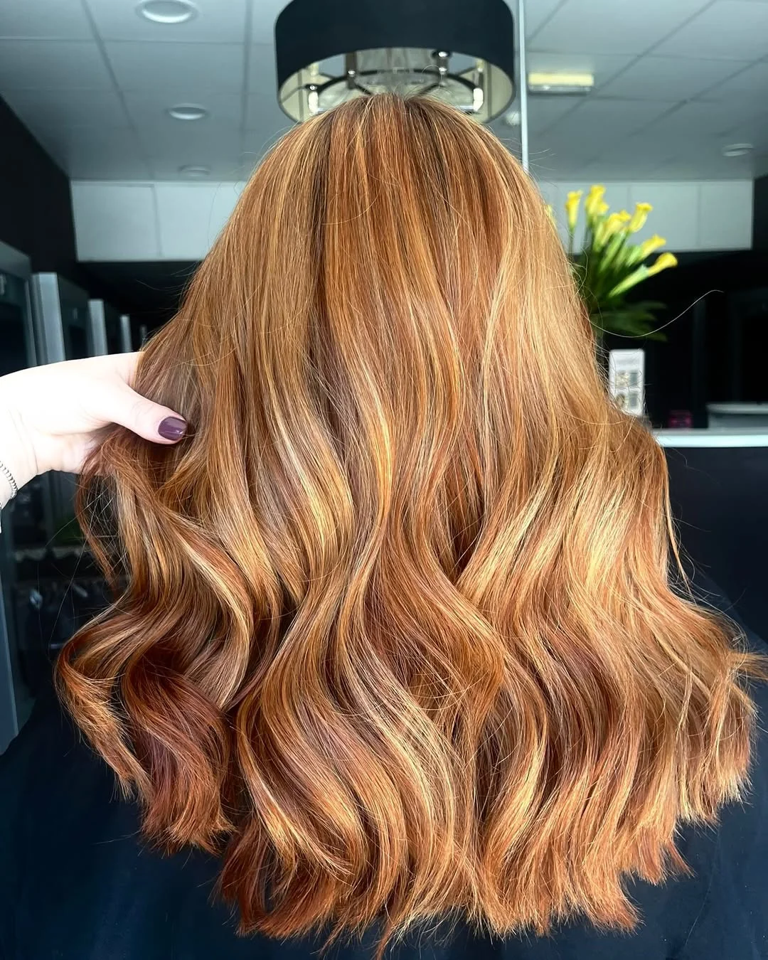soft summer cowgirl copper hair color 2026 Golden Ribbon Copper with Sunlit Dimension