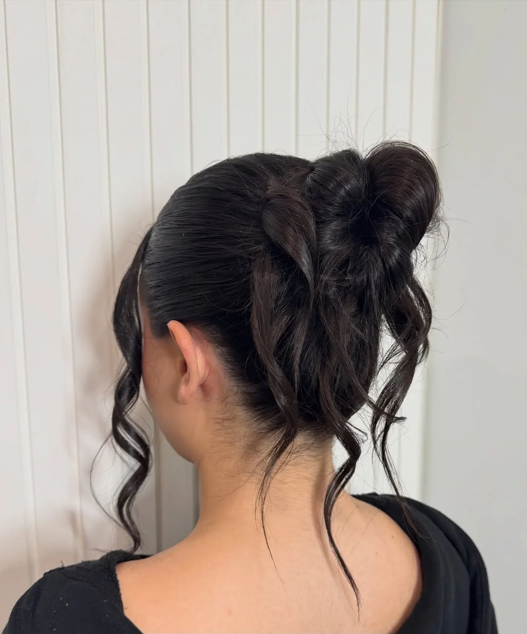 stylish summer updo hairstyles 2026 Playful Bow Bun With Sleek High Shine Finish