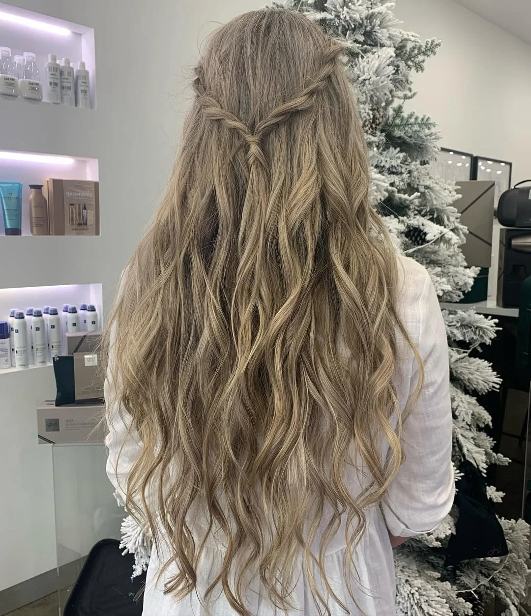 stylish summer wedding guest hairstyles 2026 Boho Twisted Half-Up Waves for Garden Ceremonies