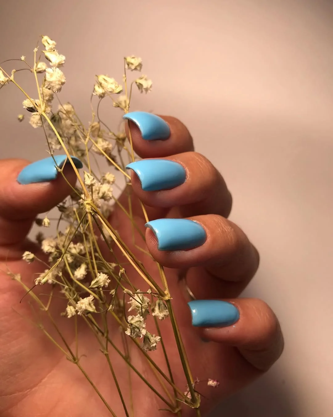 Summer beach nail ideas 2026 Powder Blue Minimalism with Coastal Calm