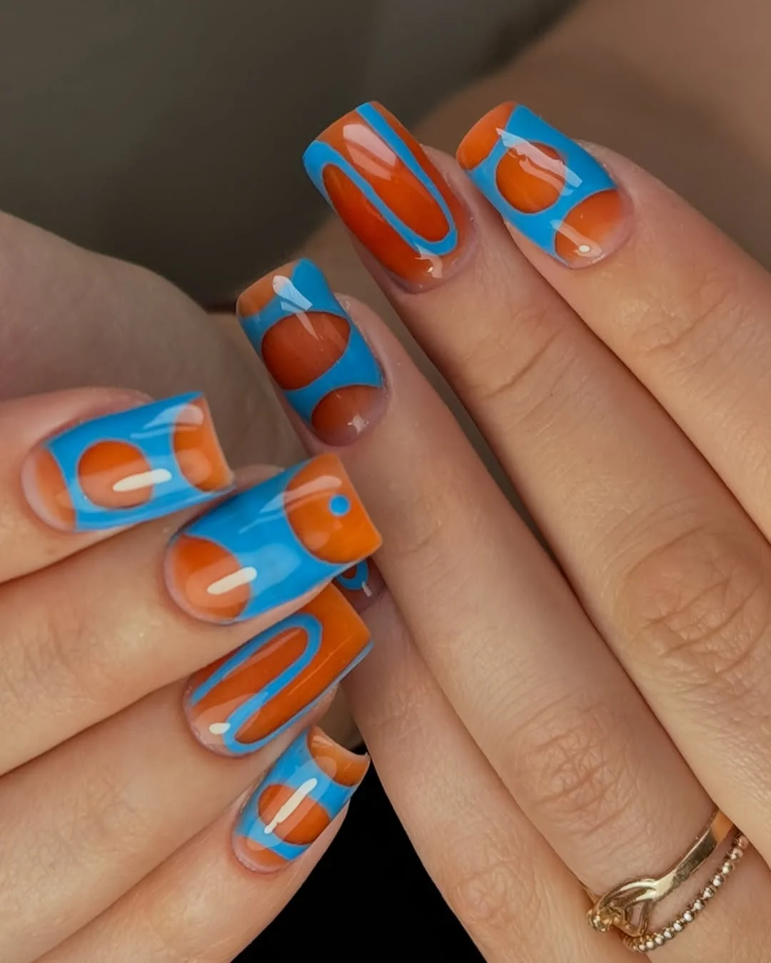 Summer beach nail ideas 2026 Bold Color Blocking Inspired by Beach Umbrellas