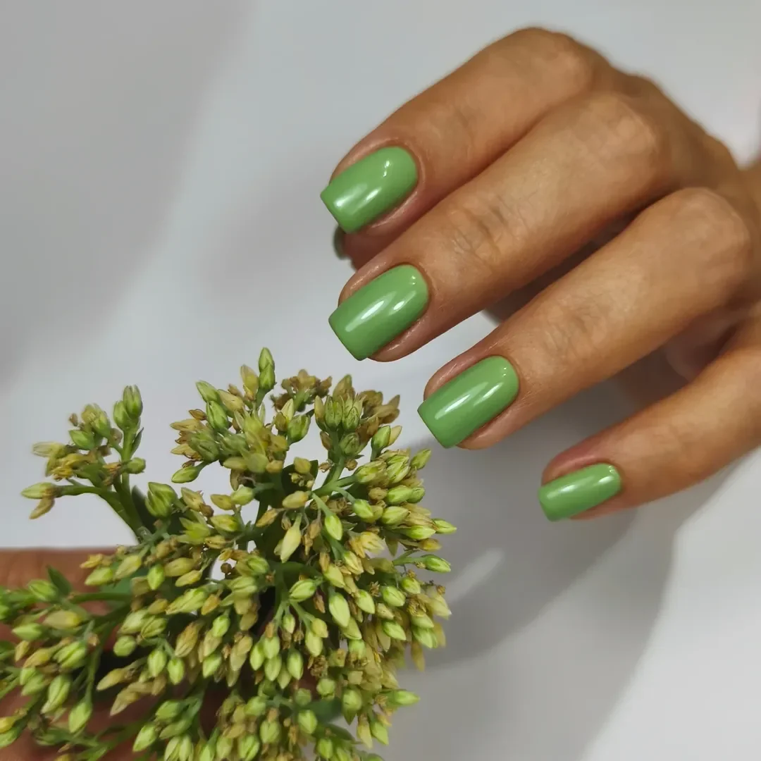 Summer beach nail ideas 2026 Fresh Green Shades Inspired by Coastal Nature