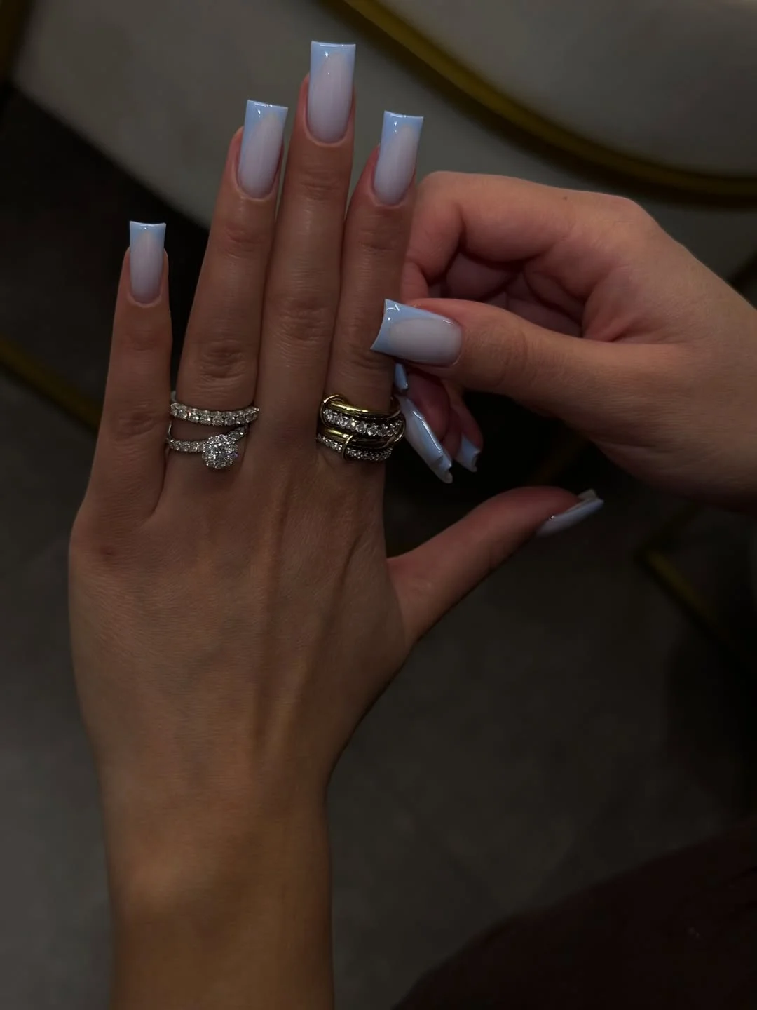 summer french tip nails 2026 Milky Blue French Tips That Feel Icy and Expensive
