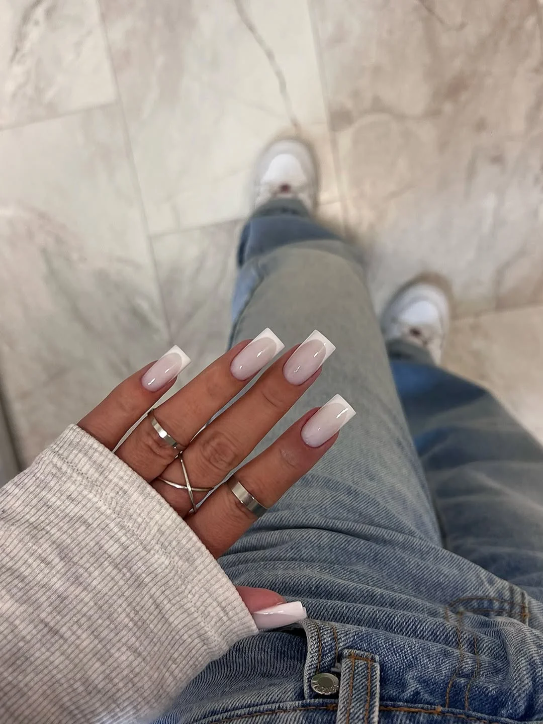 summer french tip nails 2026 Milky White French Tips That Always Look Put Together