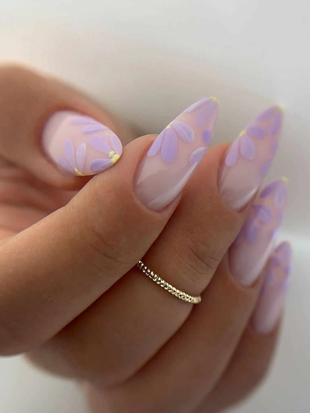summer gel nails 2026 Lavender Petal Nails With Soft Pastel Dimension