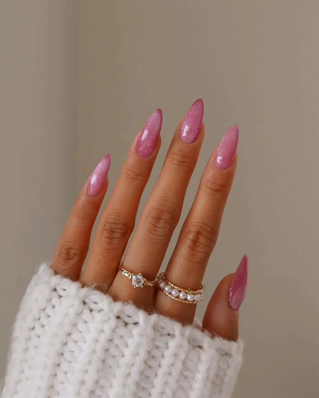 summer glitter nails 2026 Soft Pink Shimmer for Everyday Glamour