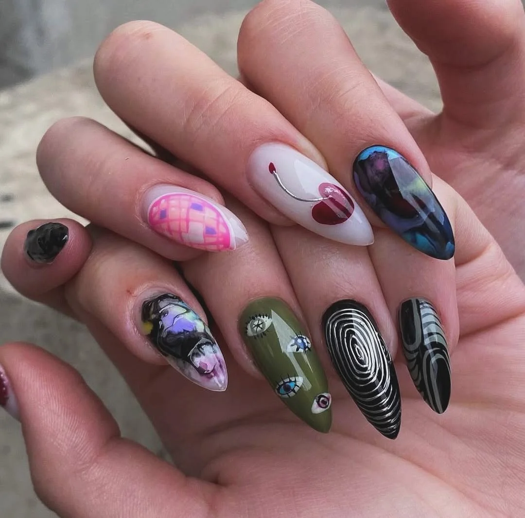 summer manicure color ideas 2026 Abstract Art Nails for Girls Who Want Something Unexpected