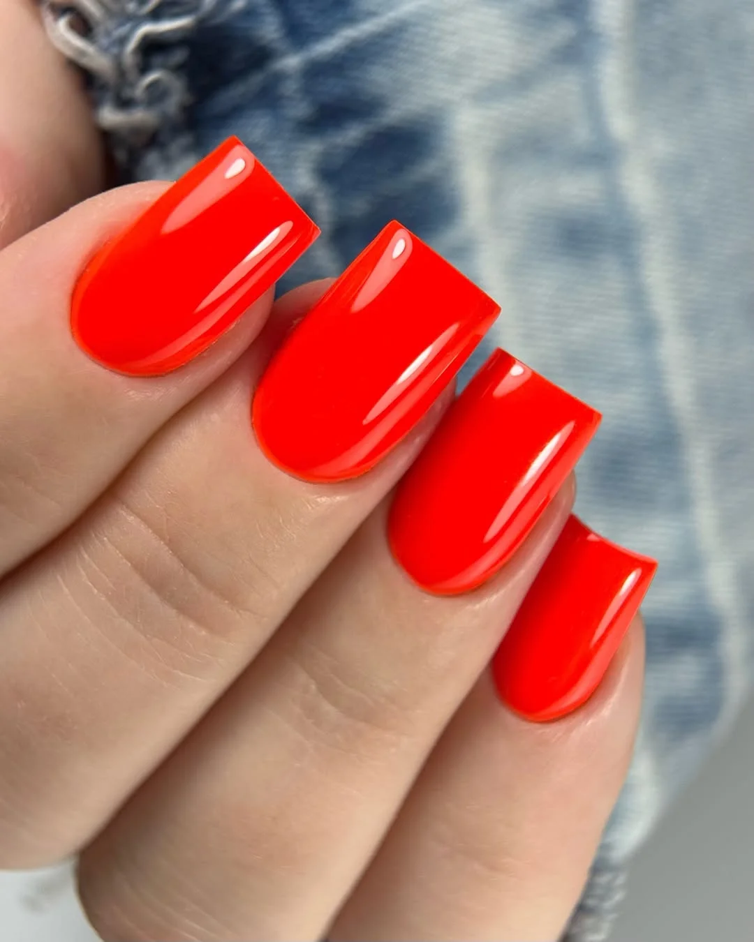 Summer mid nails ideas 2026 Electric Coral Statement Nails