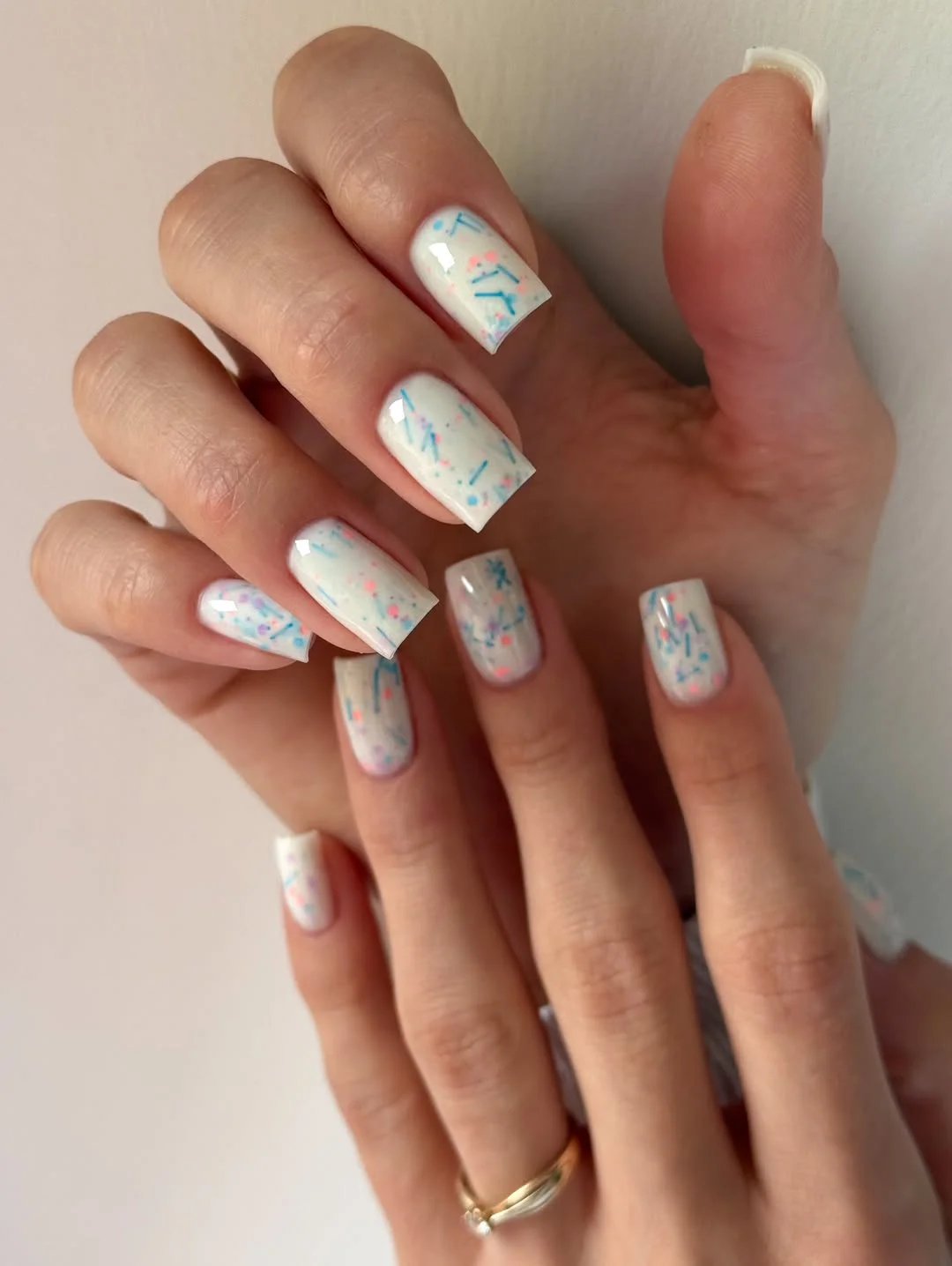 summer nail art 2026 Confetti Sprinkle Nails for a Sweet Retro Summer