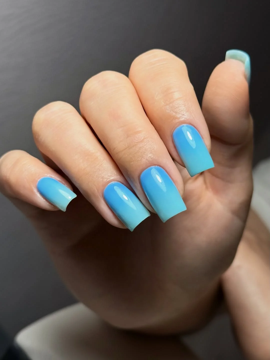 summer nail art 2026 Glossy Sky Blue Nails That Feel Fresh and Clean