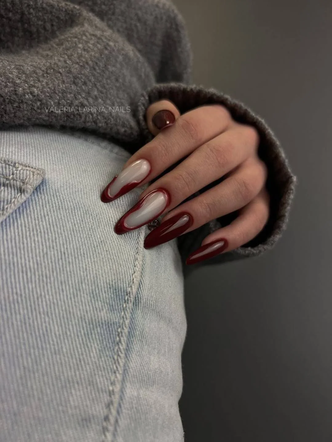 summer nail art 2026 Deep Cherry French Tips That Feel Quietly Luxurious