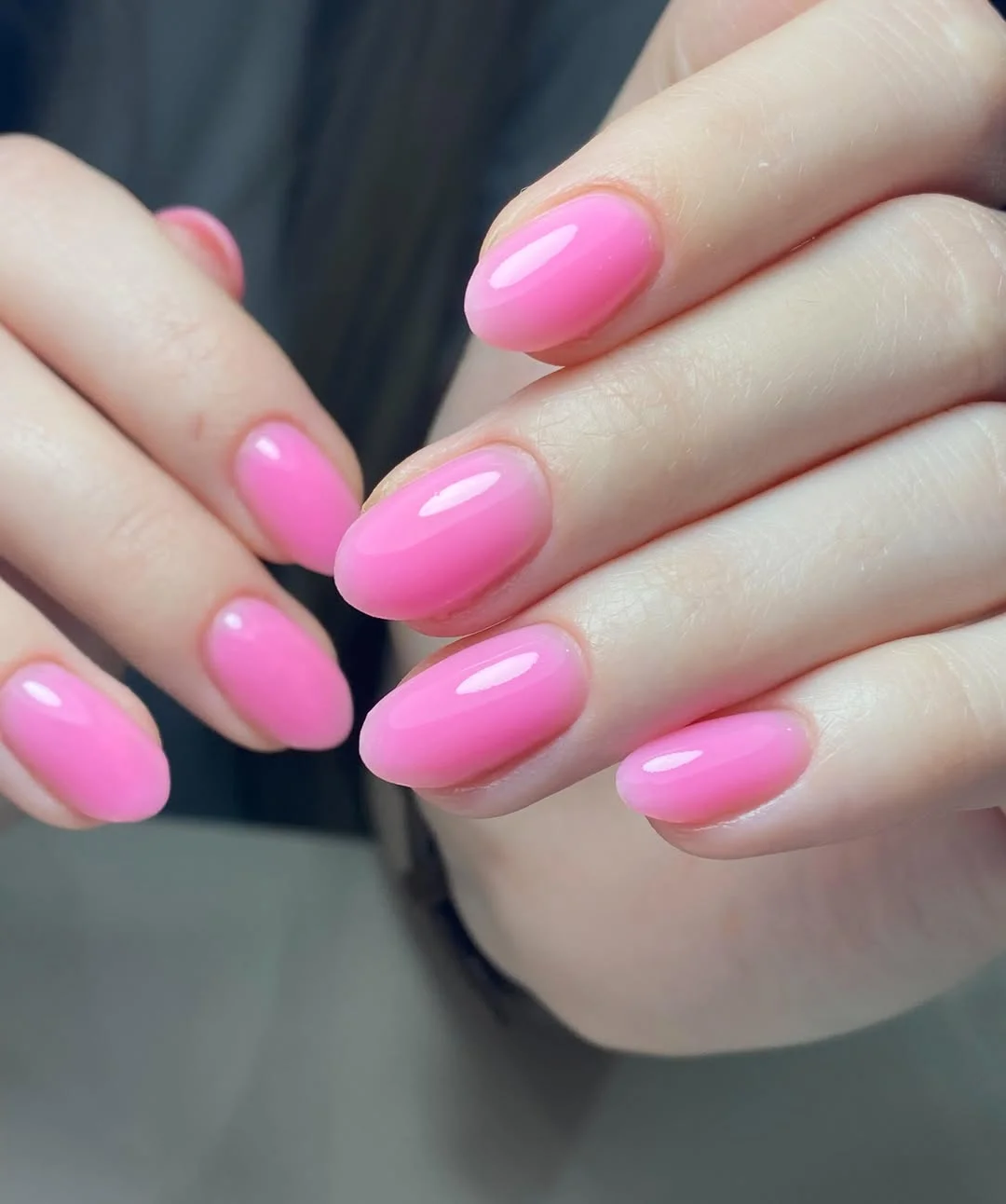 summer nail colors 2026 Bubblegum Pink Nails With Soft Glossy Shine