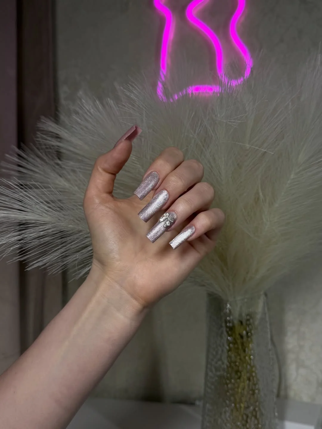 summer nail colors 2026 Shimmering Pink Chrome Nails For Glam Summer Nights