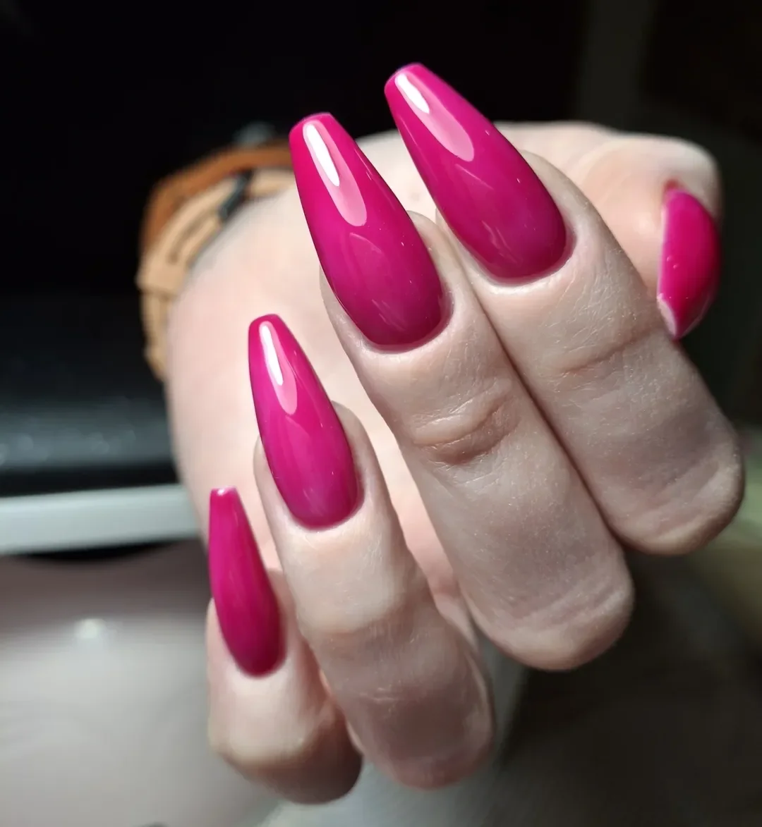 summer nails watermelon 2026 Hot Pink Watermelon Glow Nails