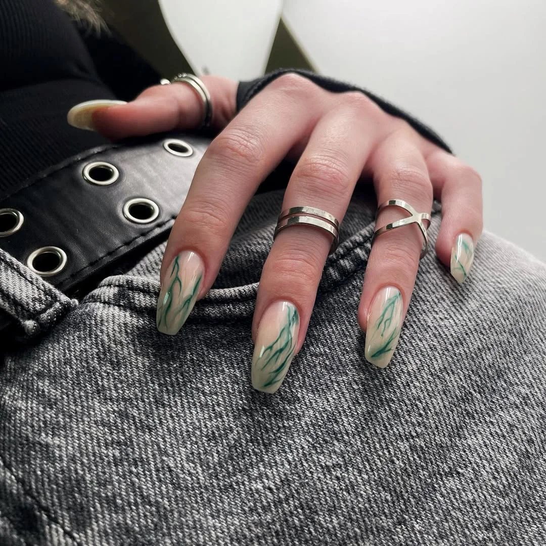 summer nails watermelon 2026 Kiwi Vine Art with Modern Minimalism