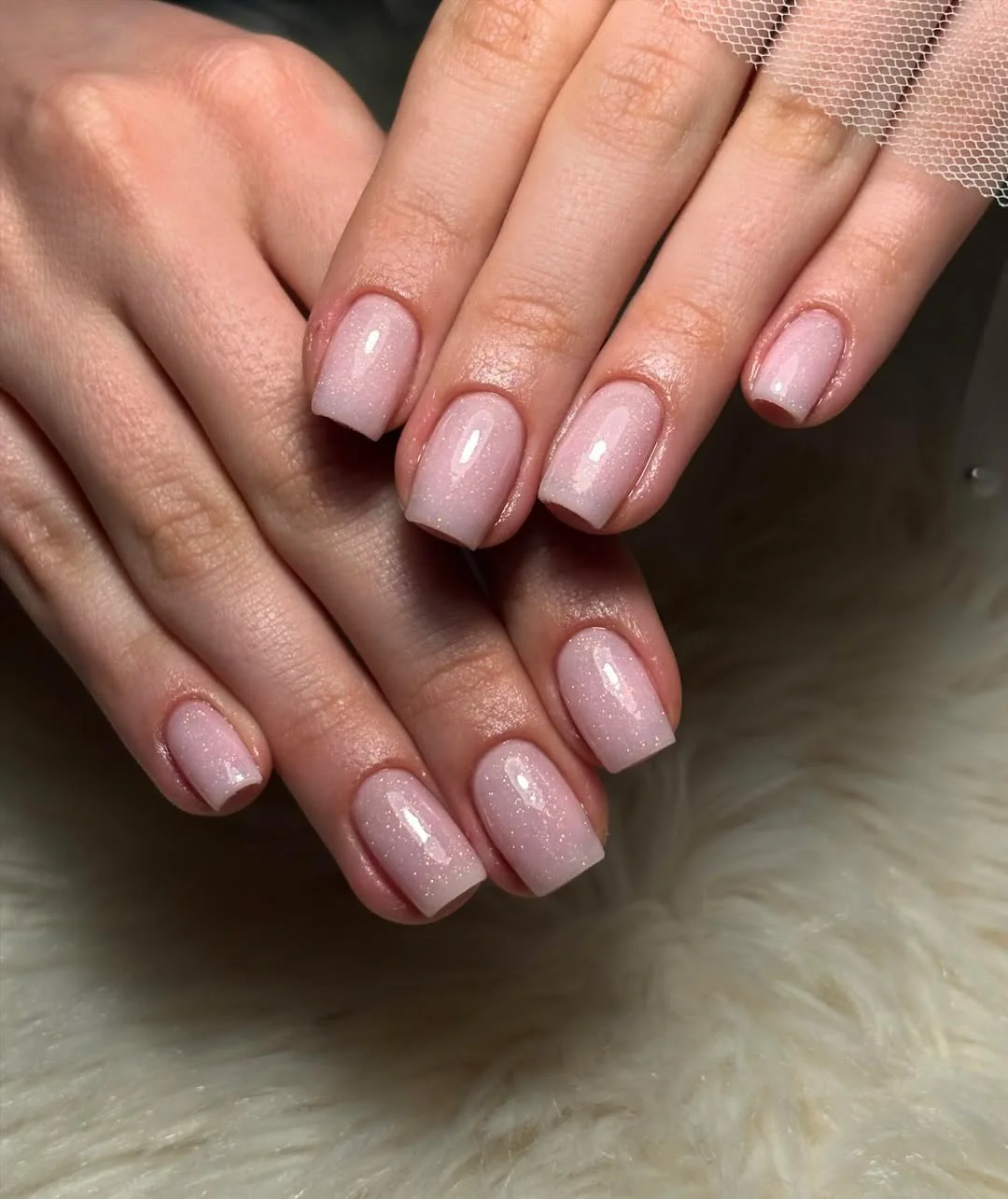 summer nails square 2026 Soft Sparkly Pink Nails For The Cleanest Everyday Glow