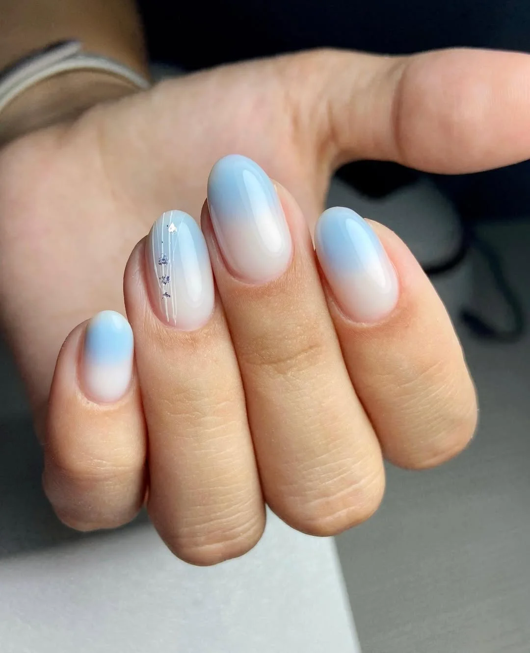 summer ombre nails 2026 Cloudy Sky Ombre That Feels Fresh and Clean