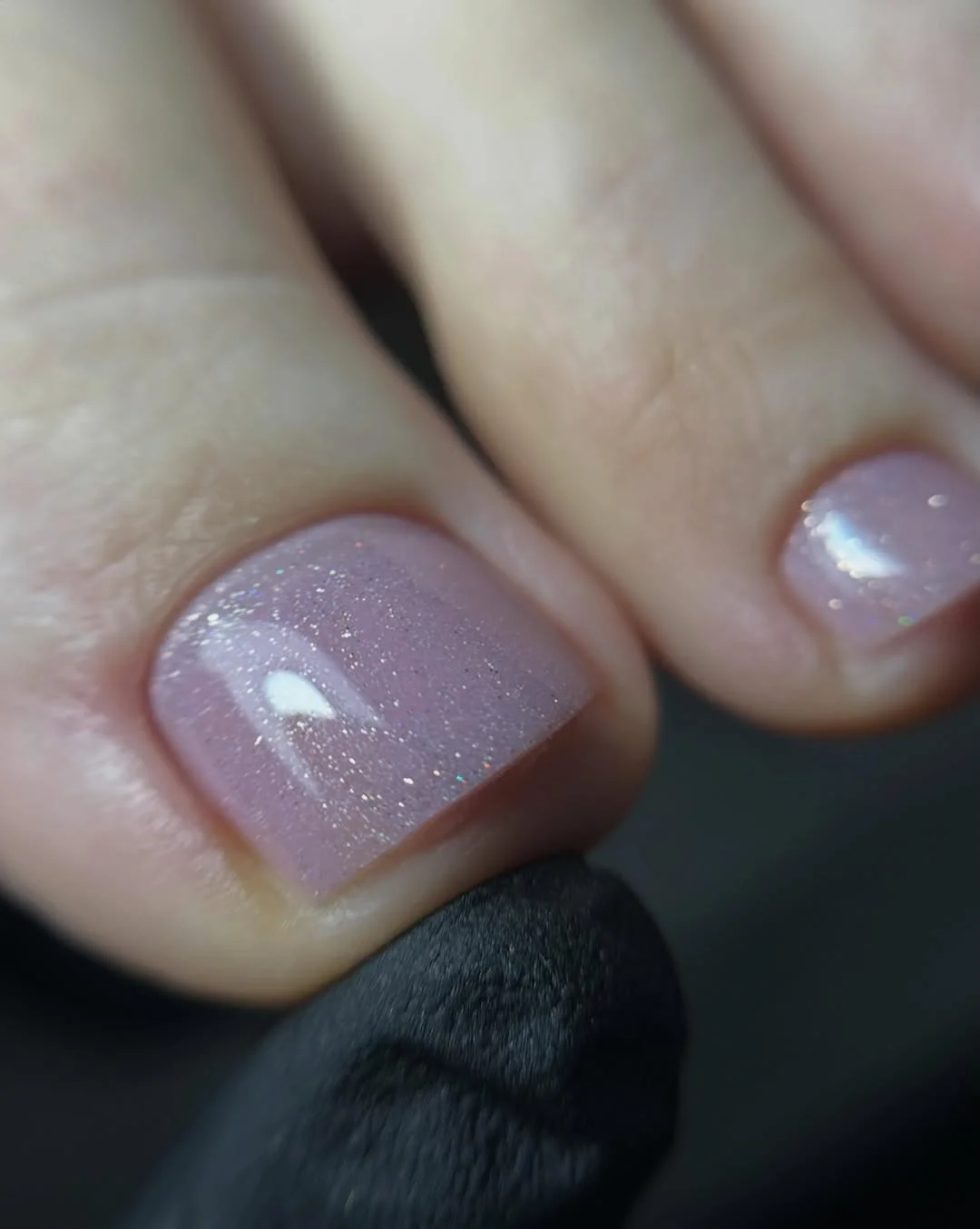 summer toe nails colors 2026 Soft Lavender Shimmer Nails With a Barely-There Glow