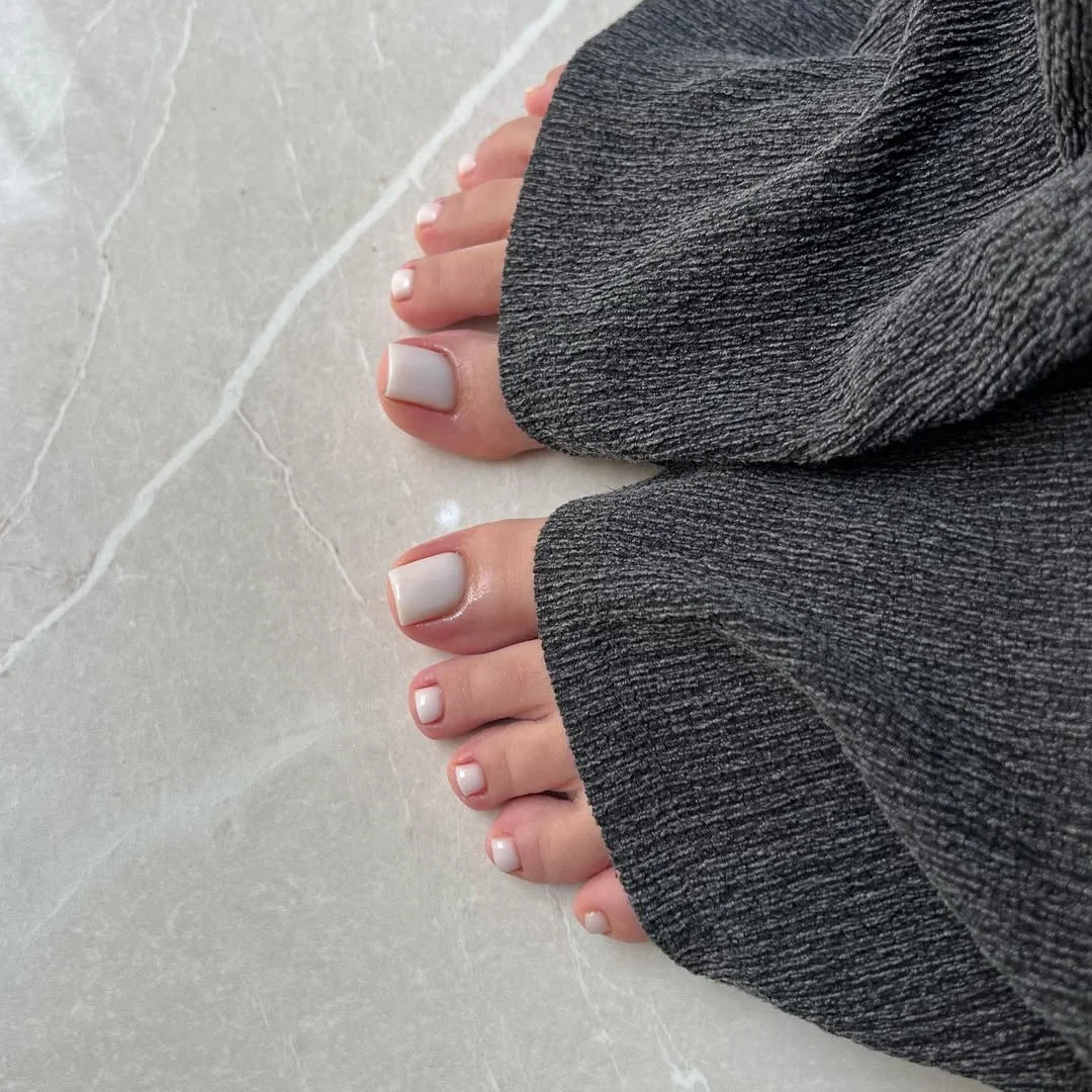 summer toe nails colors 2026 Clean Milky White Pedicures That Never Go Out of Style