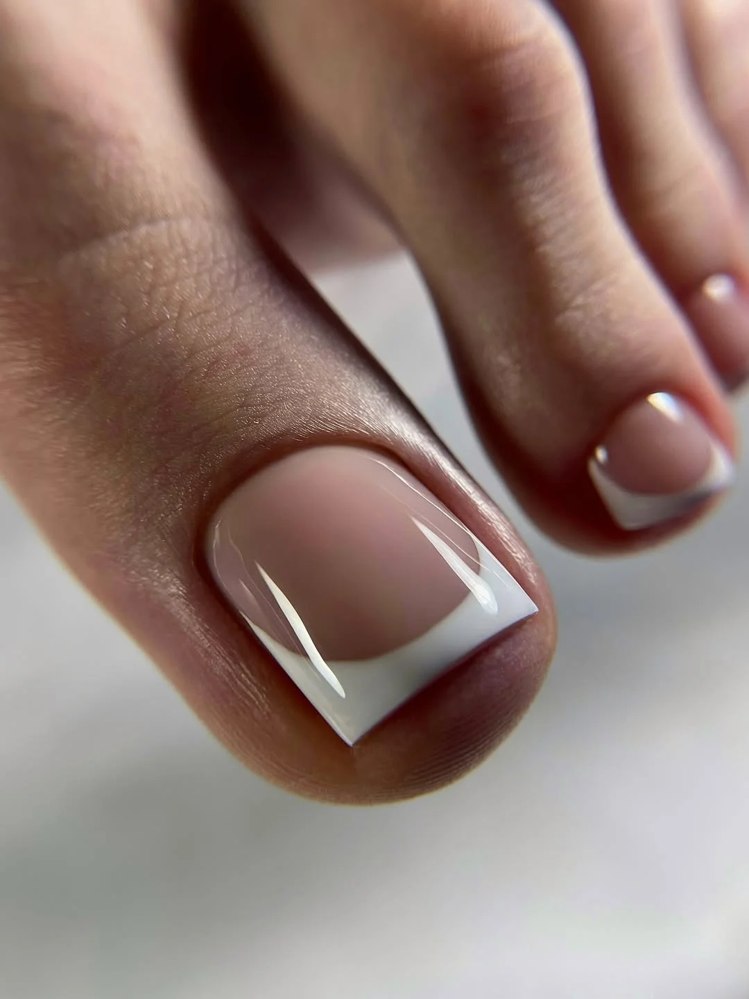 summer toes colors 2026 Micro French Pedicure That Always Looks Effortlessly Polished