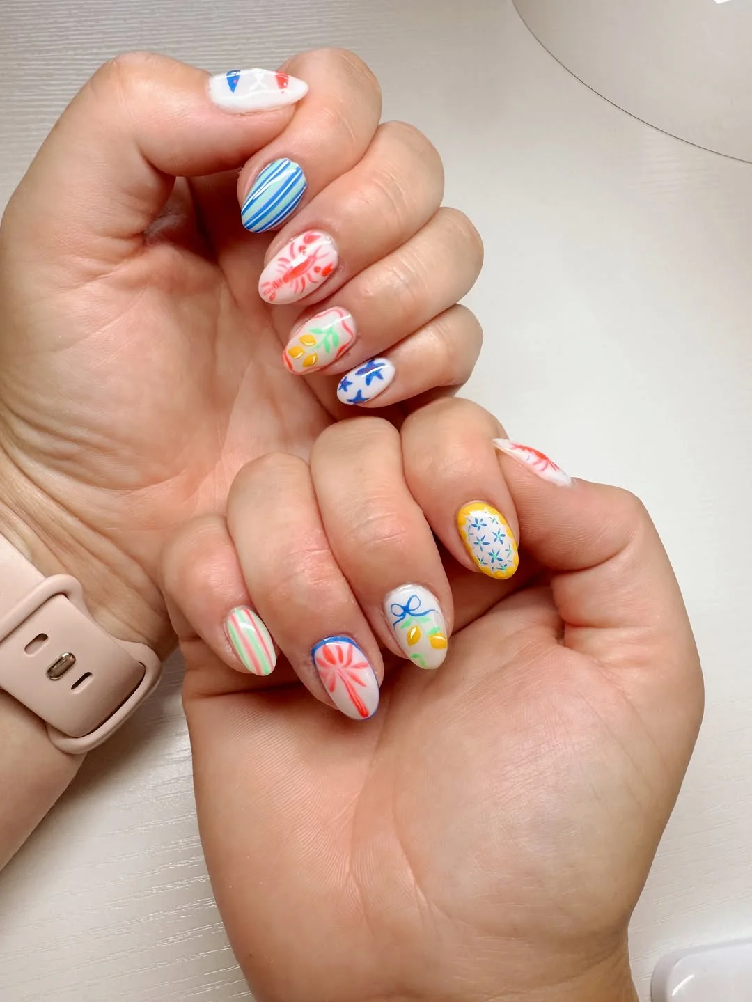 summer vacation nails 2026 Playful Coastal Art Nails With Italian Summer Energy