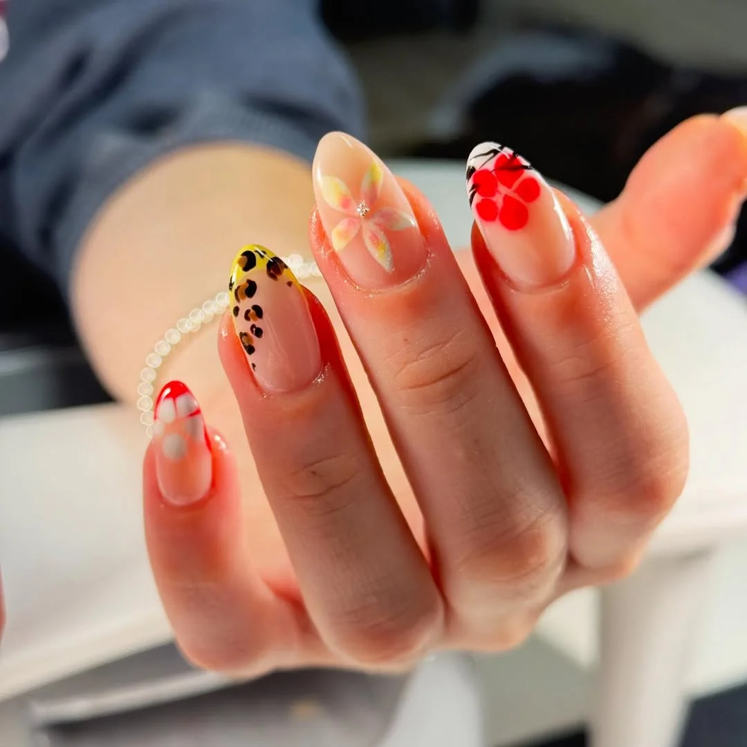 summer vacation nails 2026 Mini Tropical French Tips For a Chic Beach Getaway