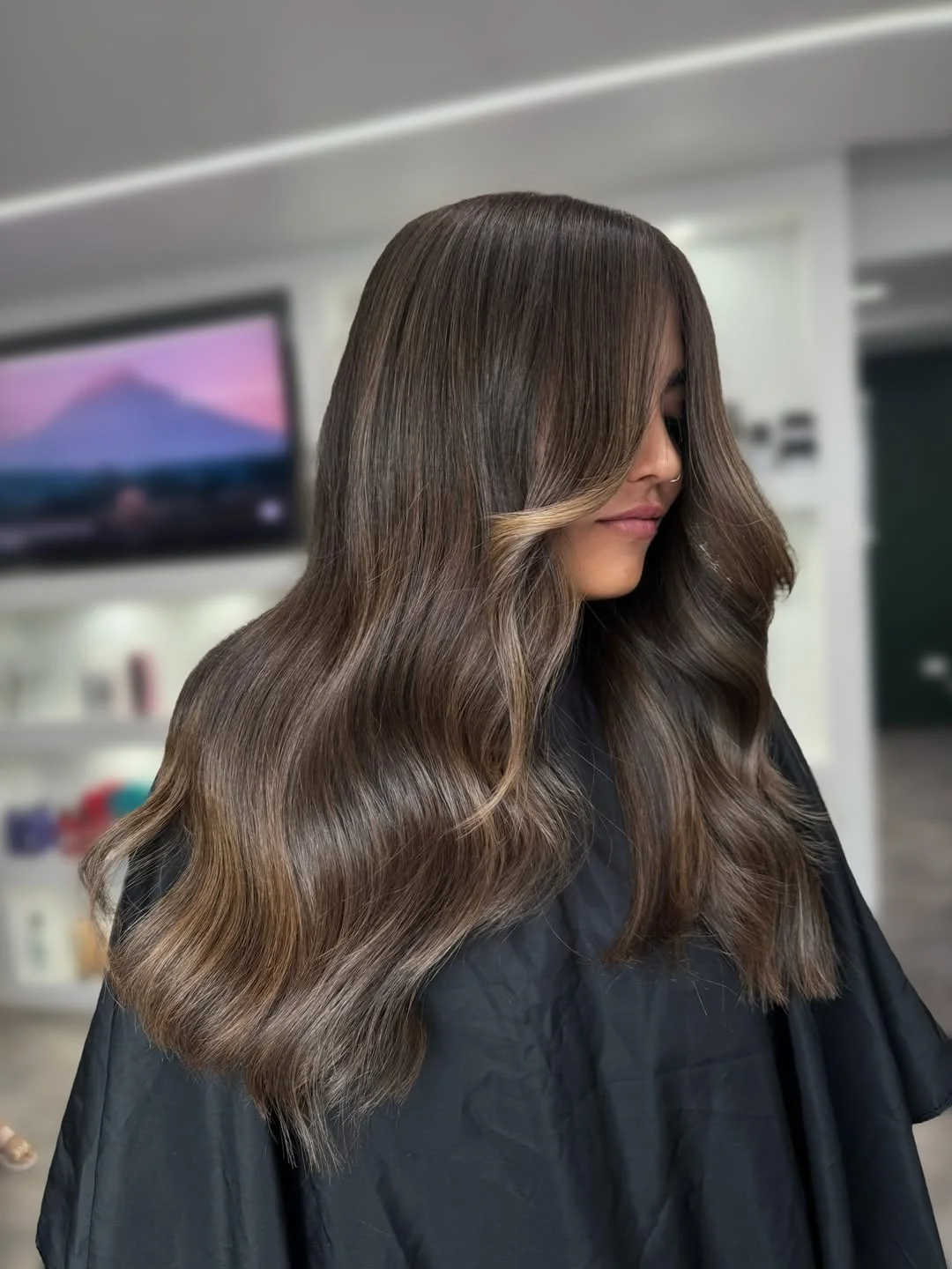 toffee summer brunette hair color 2026 Cool Toned Toffee Melt with Subtle Highlight Placement