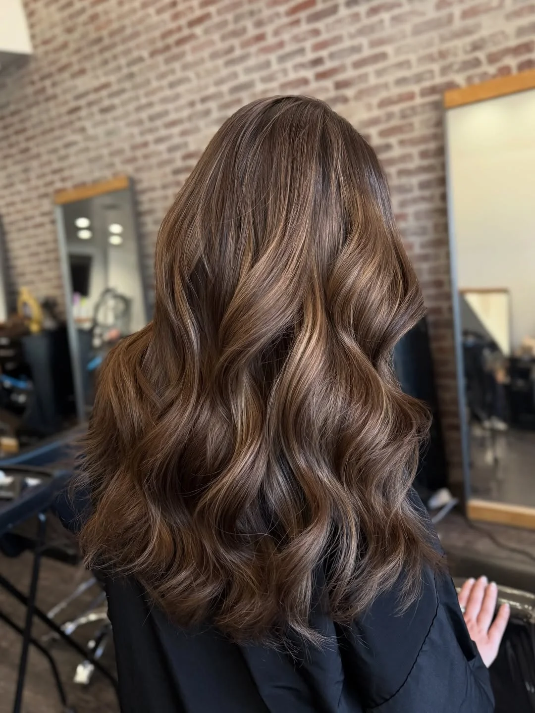 toffee summer brunette hair color 2026 Dimensional Toffee Waves with Subtle Balayage