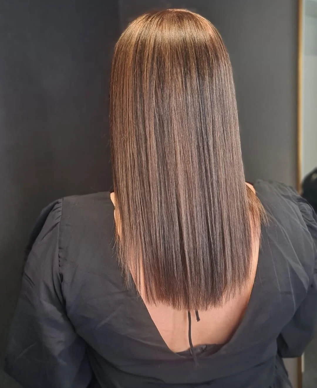 toffee summer hair color for tan skin 2026 Sleek Espresso Toffee With Satin Shine