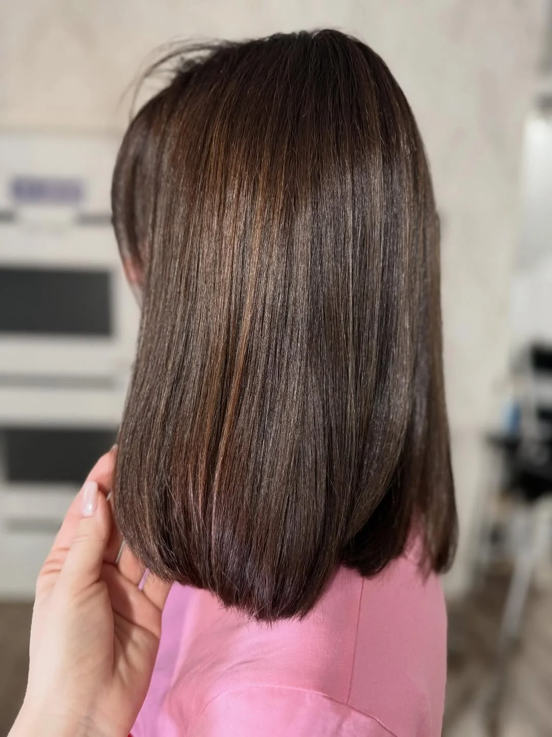 toffee summer hair color for tan skin 2026 Classic Espresso Toffee Bob With Glass Shine