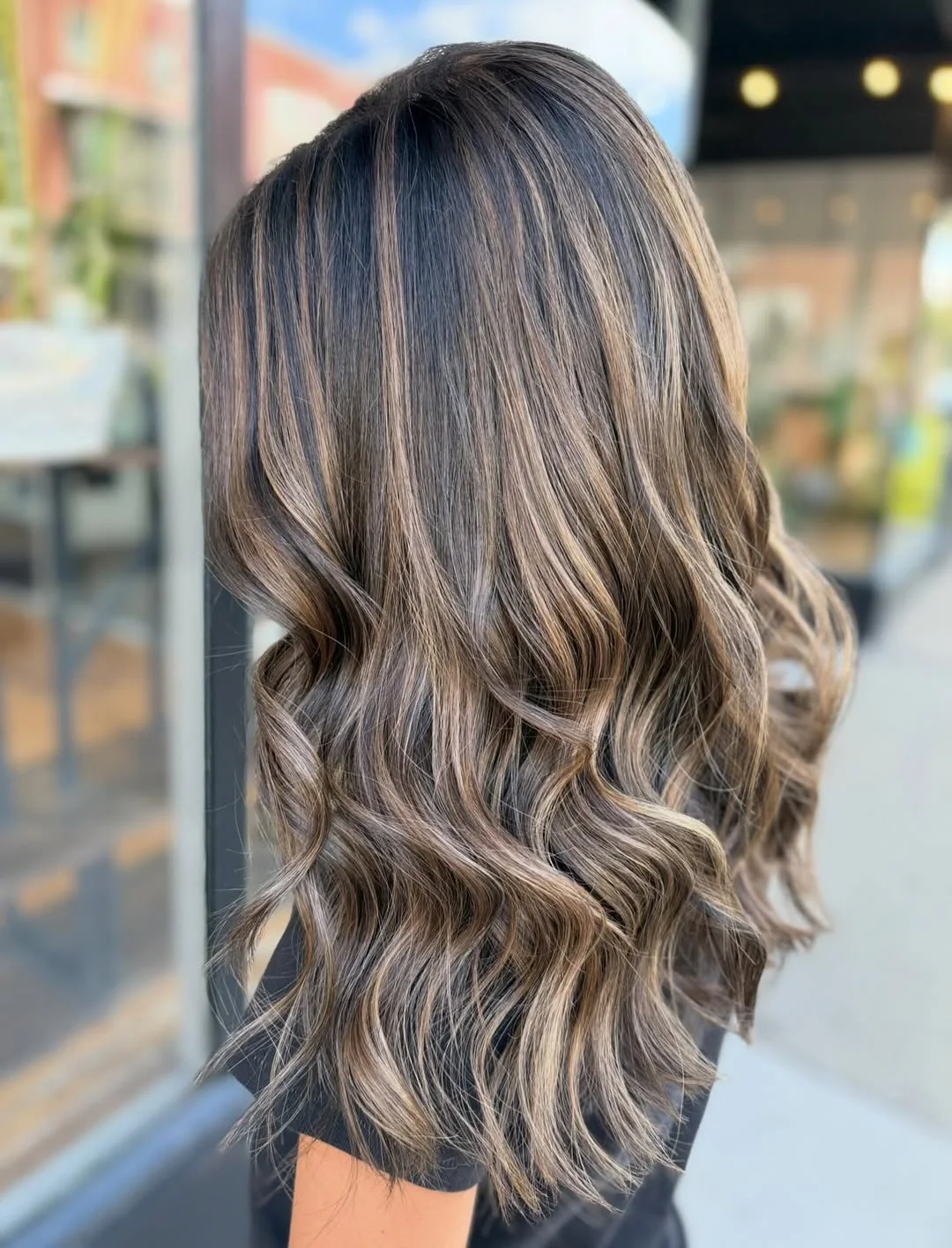 toffee summer hair color for tan skin 2026 Cool Smoky Toffee Balayage For Dimensional Brunettes